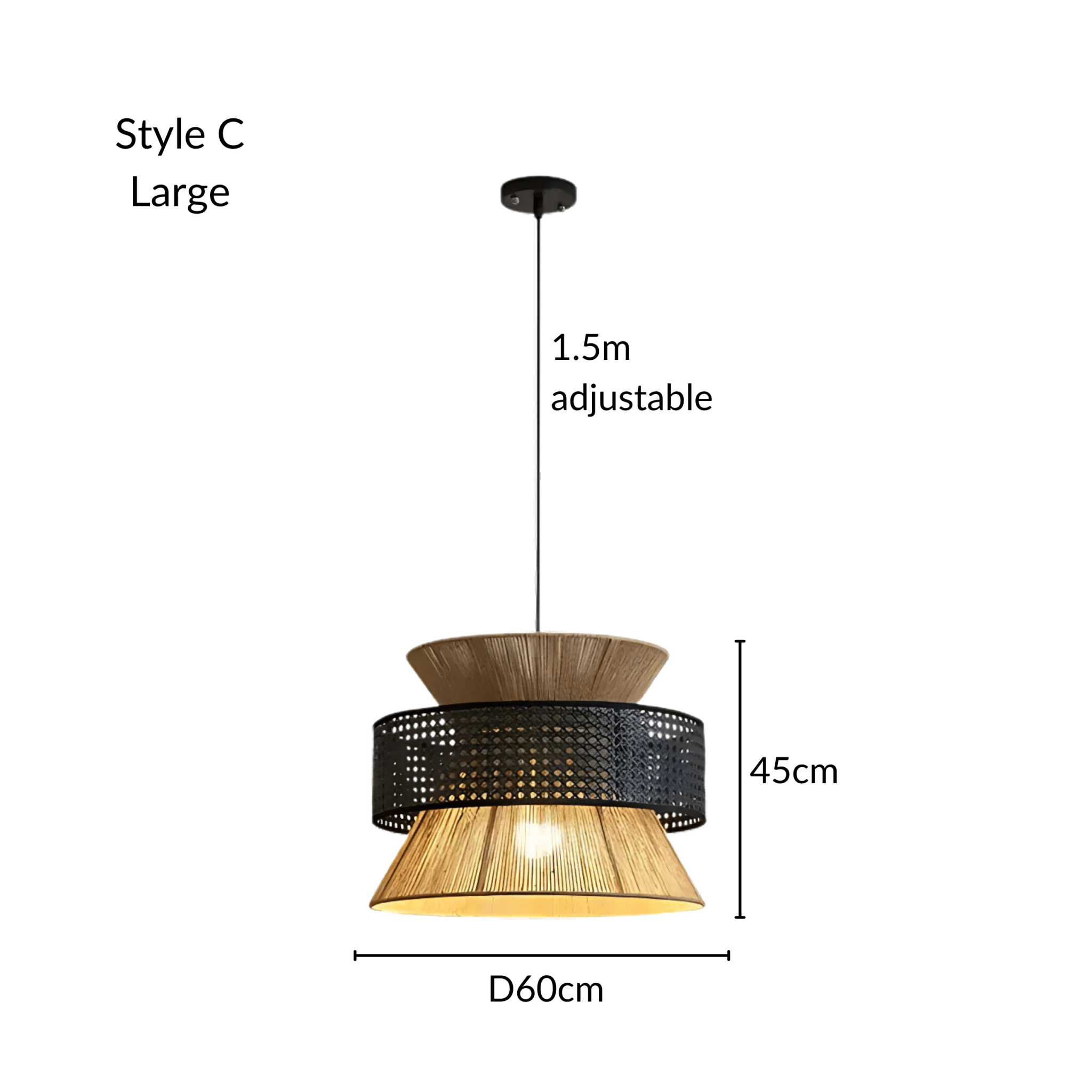 Freyza - RivieraGlow | Elegant Coastal Rattan Pendant Light for Kitchen Decor