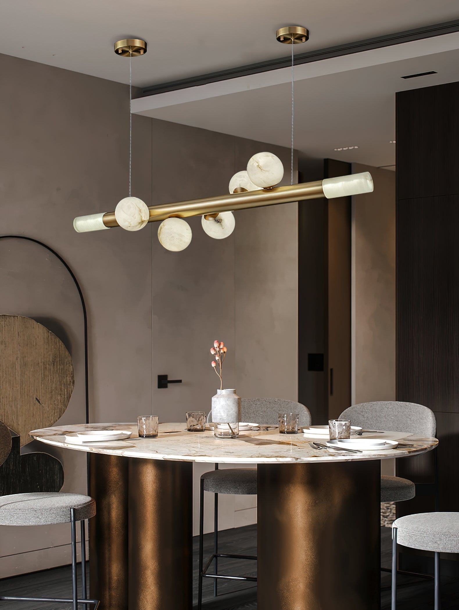 Freyza | Avaros Alabaster Pendant Pendant Light – Kitchen Dining Room