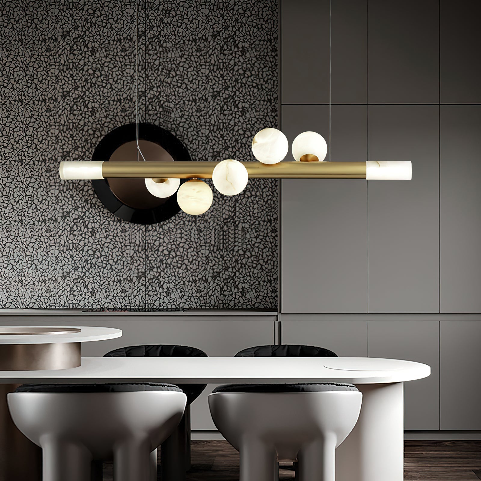 Freyza | Avaros Alabaster Pendant Pendant Light – Kitchen Dining Room