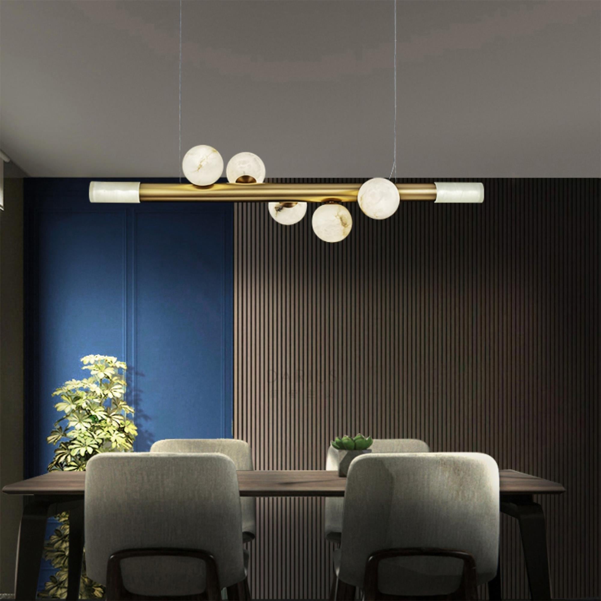 Freyza | Avaros Alabaster Pendant Pendant Light – Kitchen Dining Room