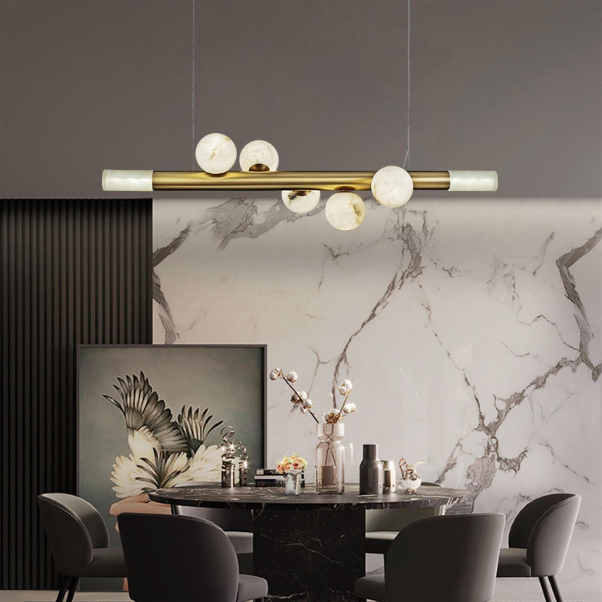 Freyza | Avaros Alabaster Pendant Pendant Light – Kitchen Dining Room