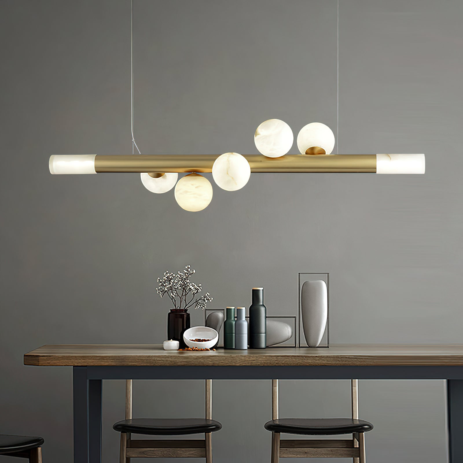 Freyza | Avaros Alabaster Pendant Pendant Light – Kitchen Dining Room