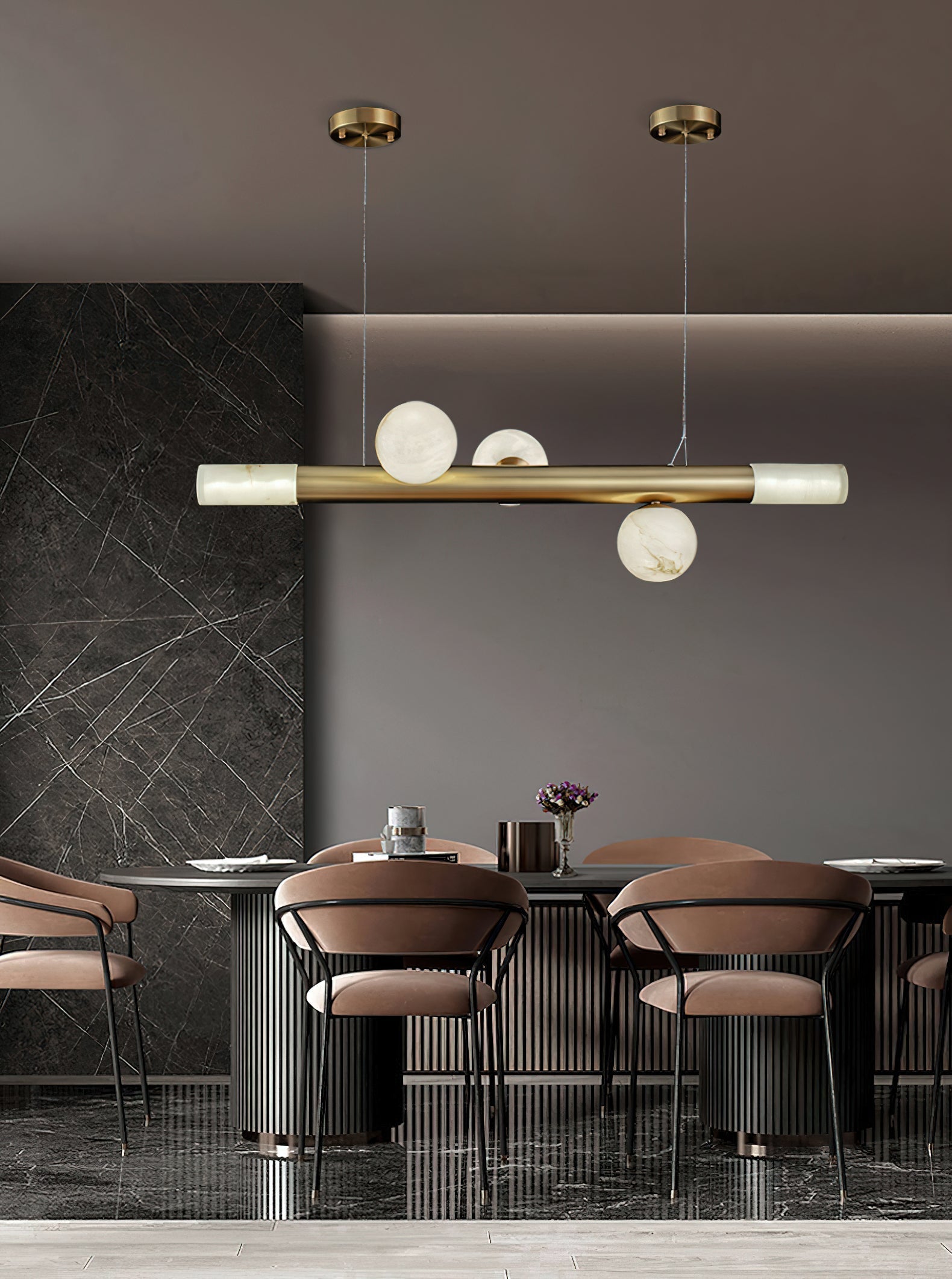 Freyza | Avaros Alabaster Pendant Pendant Light – Kitchen Dining Room