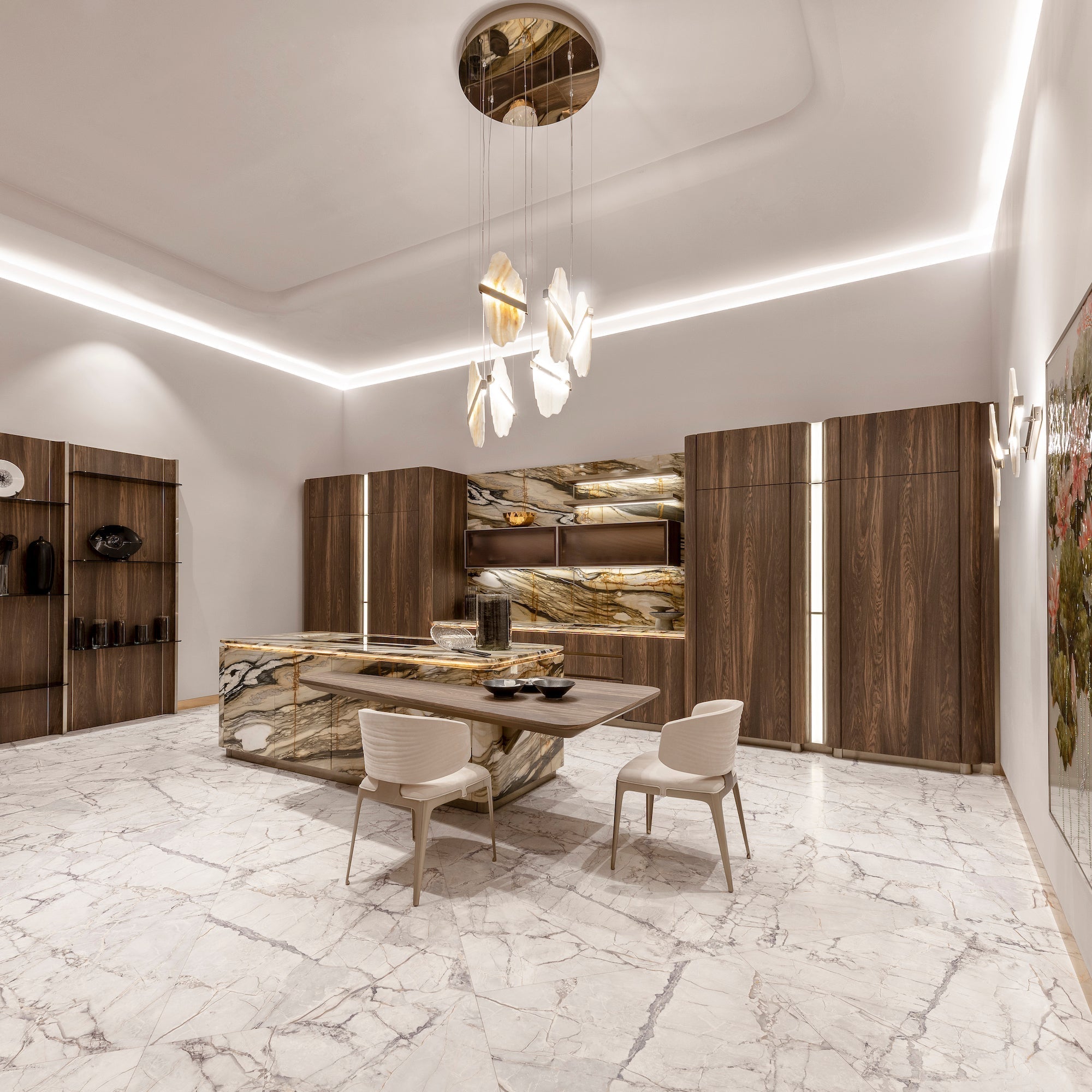 Freyza | Olraeos Elegance Rock Chandelier – Dining Room Living Room