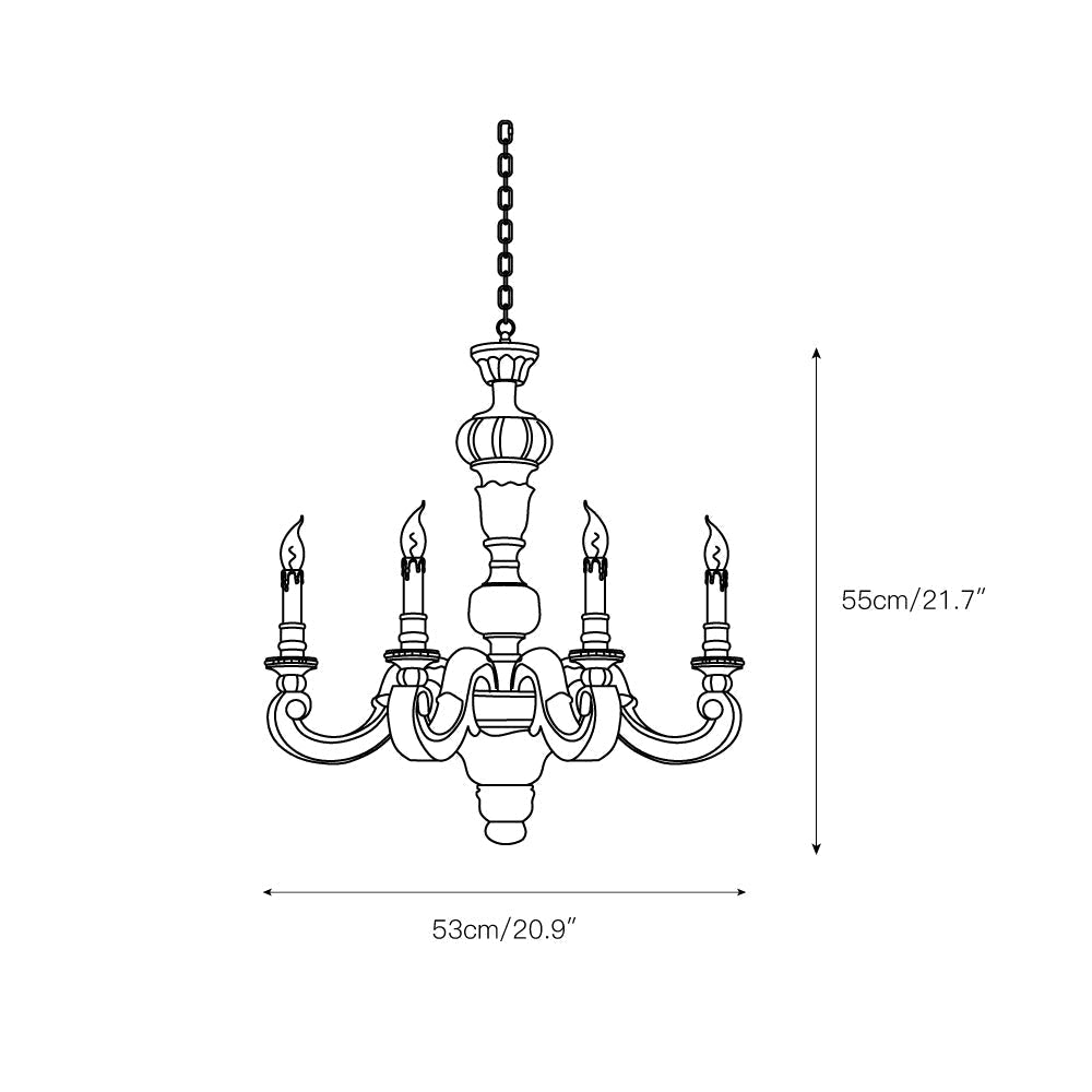 Freyza | Olrinila Roman Pillar Wood Chandelier – Dining Room Living Room