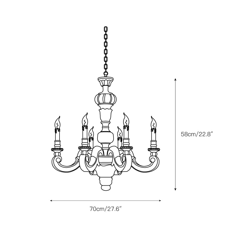Freyza | Olrinila Roman Pillar Wood Chandelier – Dining Room Living Room