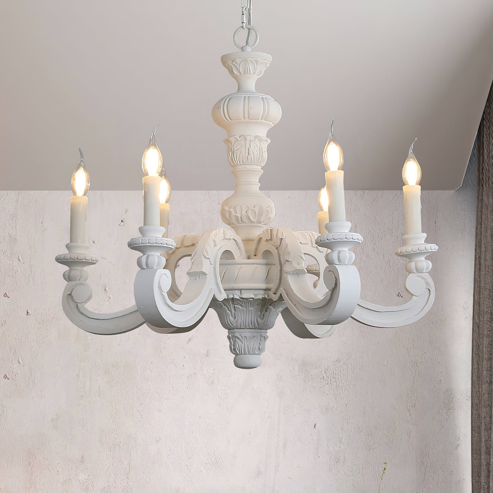 Freyza | Olrinila Roman Pillar Wood Chandelier – Dining Room Living Room