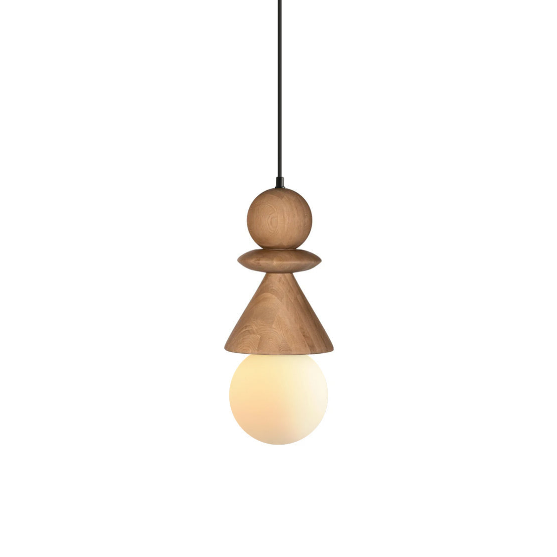 Freyza | Aphais Rook Wooden Glass Wood Pendant Light – Kitchen Dining Room