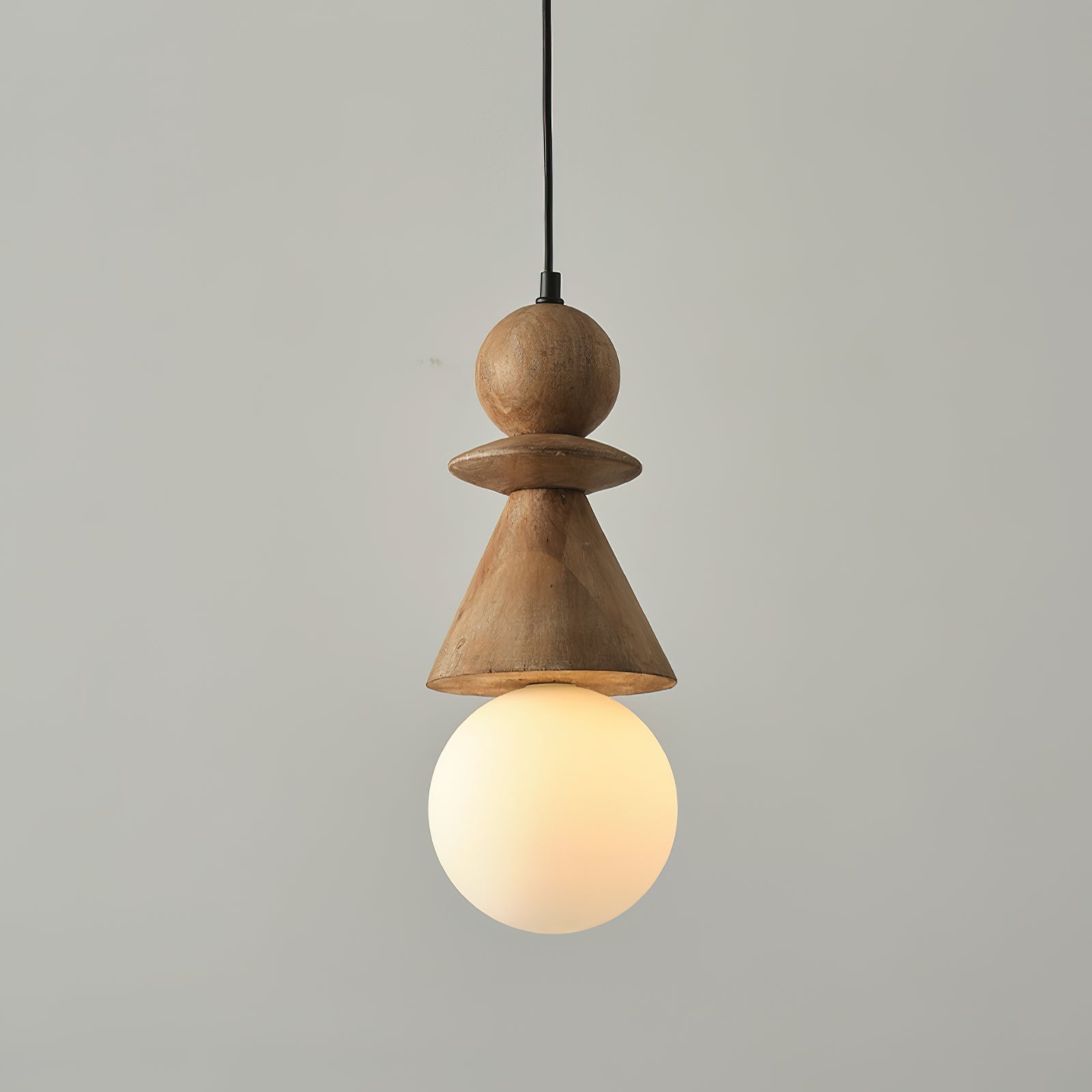 Freyza | Aphais Rook Wooden Glass Wood Pendant Light – Kitchen Dining Room