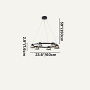 Freyza - Elegant Modern Metal and Glass Chandelier
