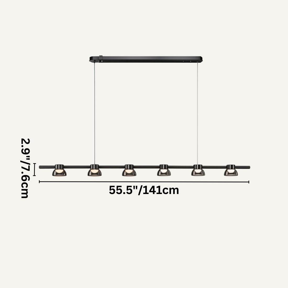 Freyza - Elegant Modern Metal and Glass Chandelier