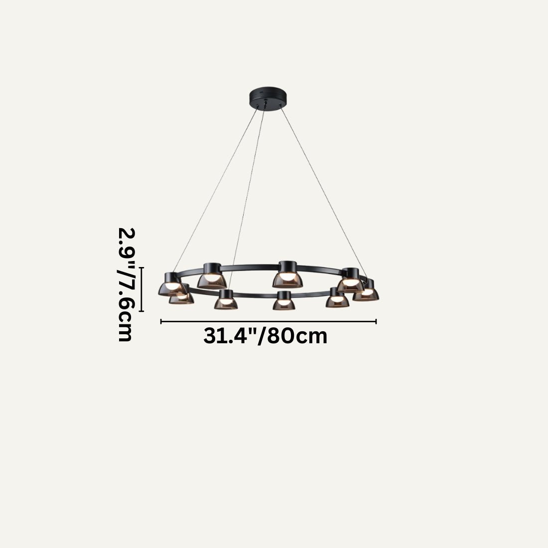Freyza - Elegant Modern Metal and Glass Chandelier