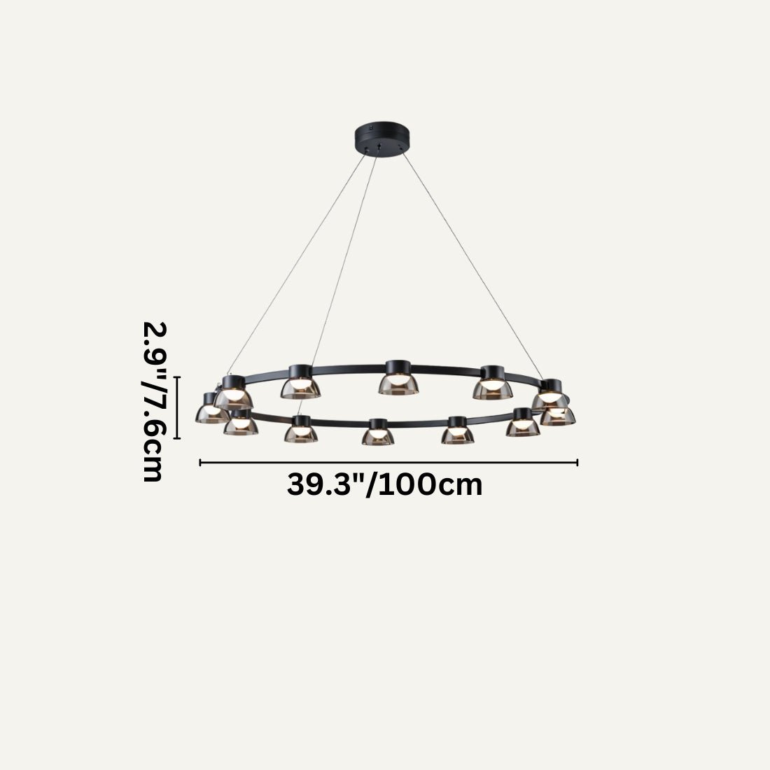 Freyza - Elegant Modern Metal and Glass Chandelier