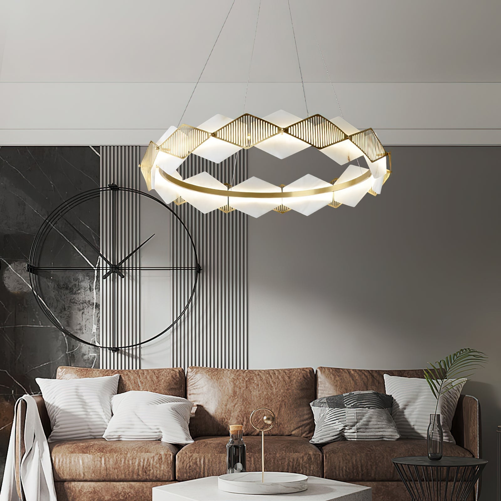 Freyza | Etalarae Roter LED-Kronleuchter – Esszimmer, Wohnzimmer