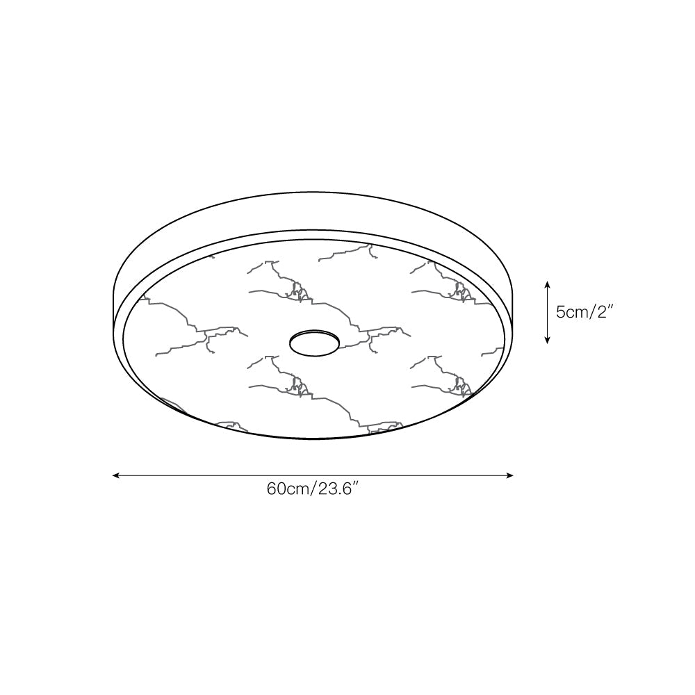Freyza | Plafonnier rond en albâtre Vosilis – chambre et salon
