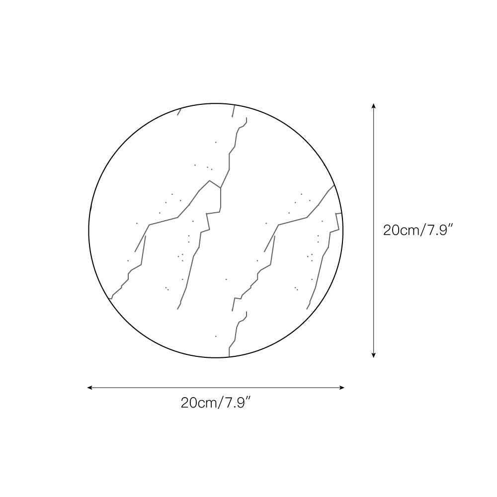 Freyza | Vasilora Round White White Marble Wall Light – Bedroom Hallway