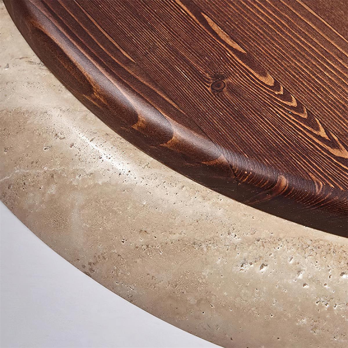 Freyza | Plafonnier rond affleurant en travertin Halo – chambre, couloir, cuisine