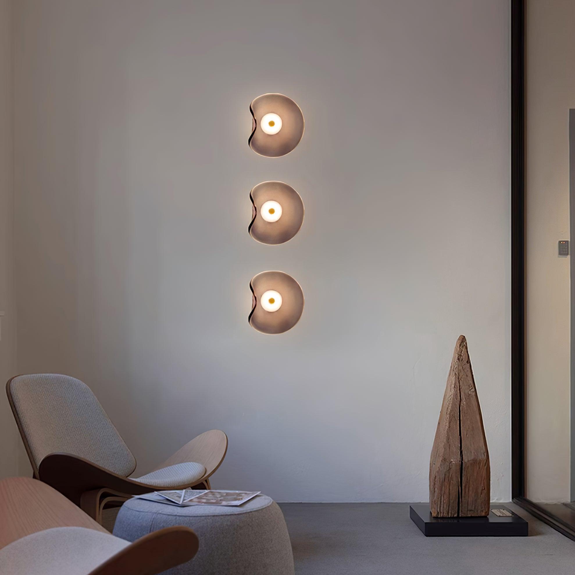 Freyza | Applique murale d’intérieur Lunara en verre ambré – chambre et salon