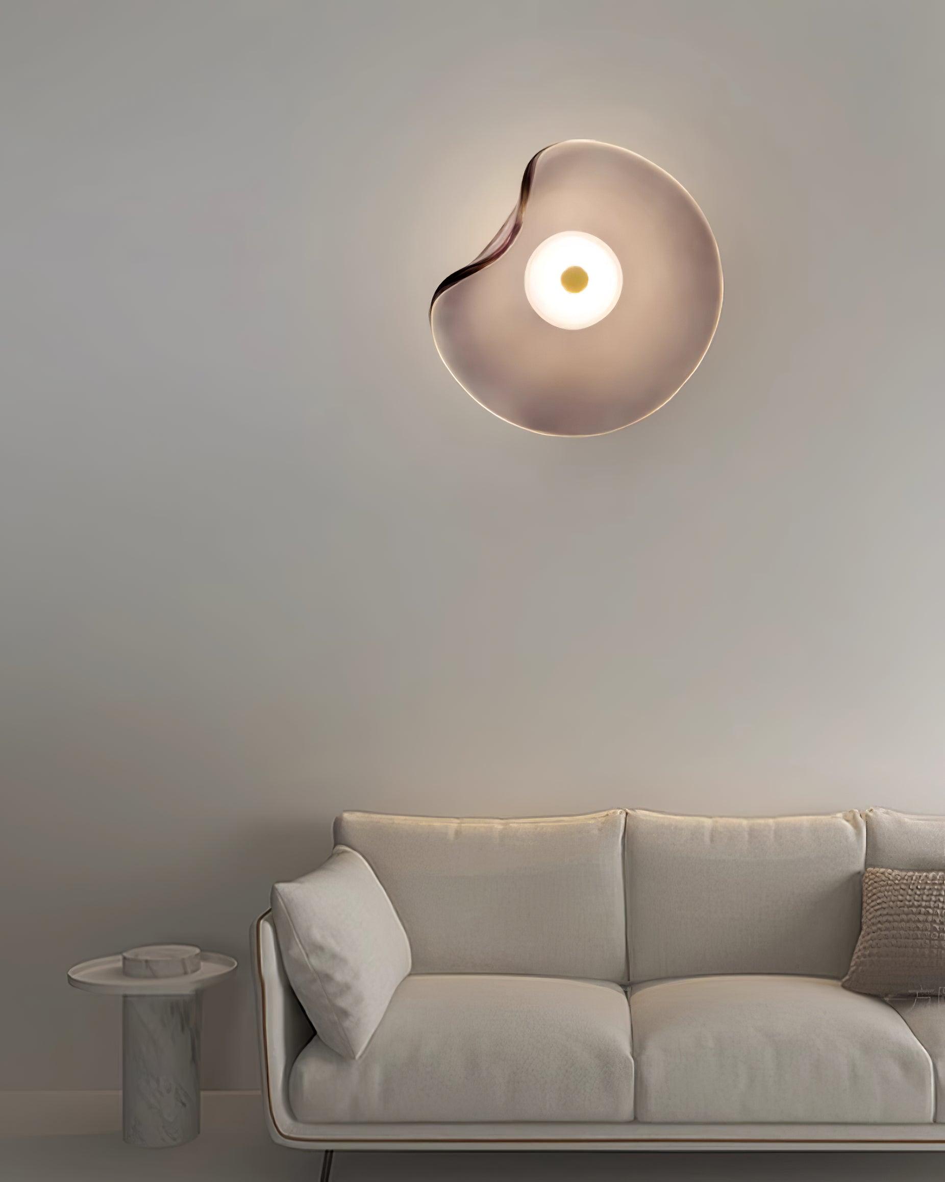 Freyza | Applique murale d’intérieur Lunara en verre ambré – chambre et salon