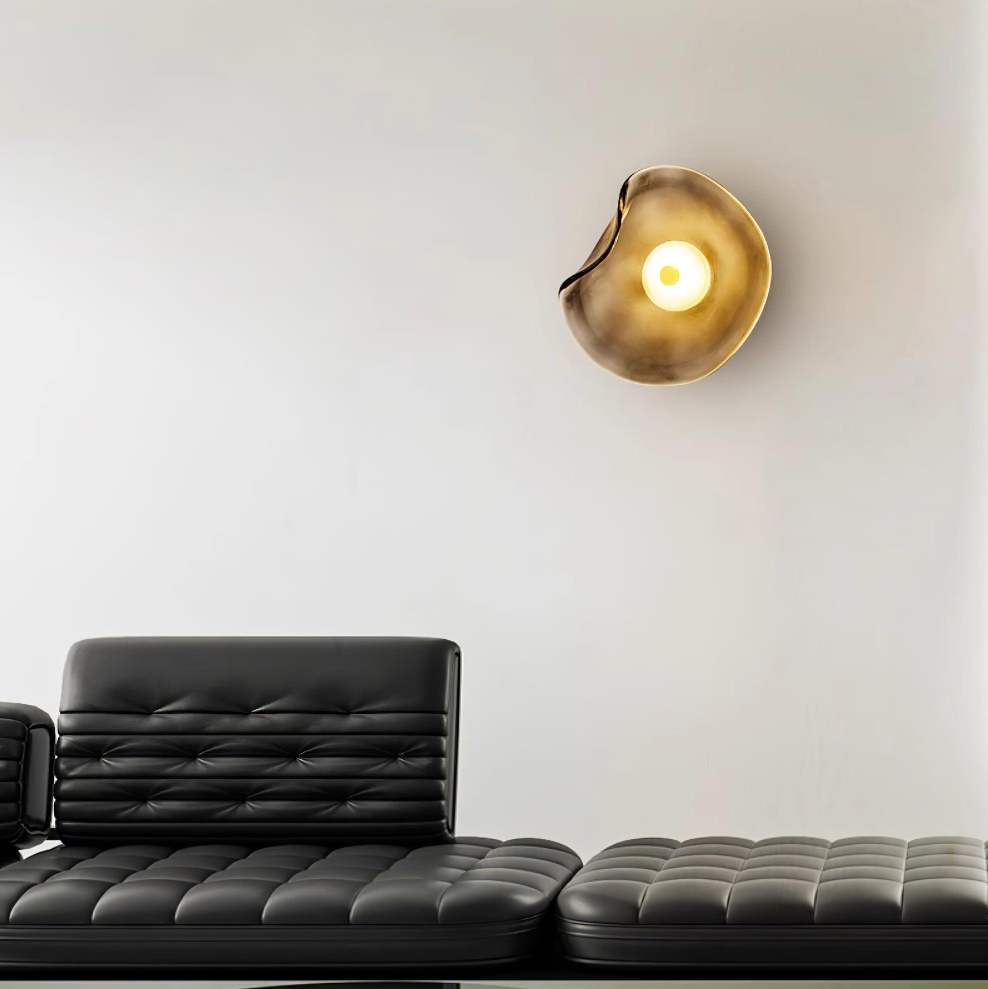 Freyza | Applique murale d’intérieur Lunara en verre ambré – chambre et salon