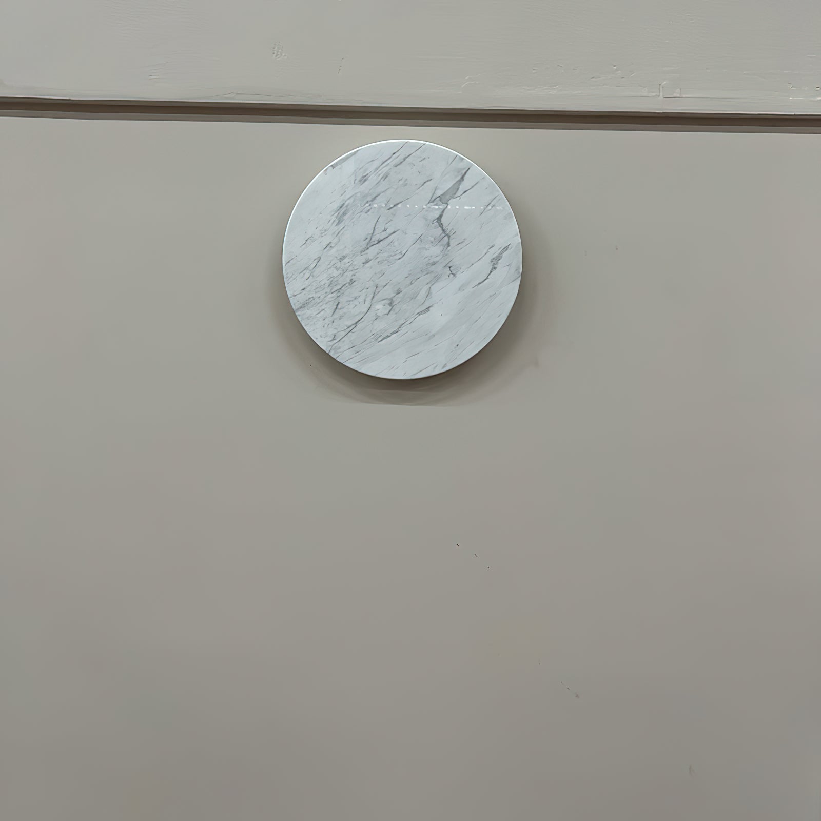 Freyza | Vasilora Round White White Marble Wall Light – Bedroom Hallway