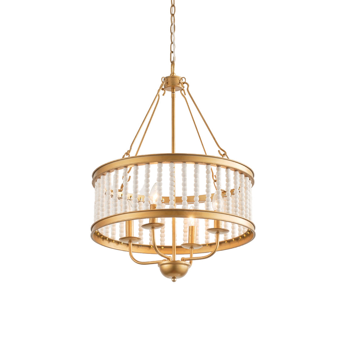 Freyza | Ivsileth Beaded Wooden Wood Chandelier – Dining Room Living Room