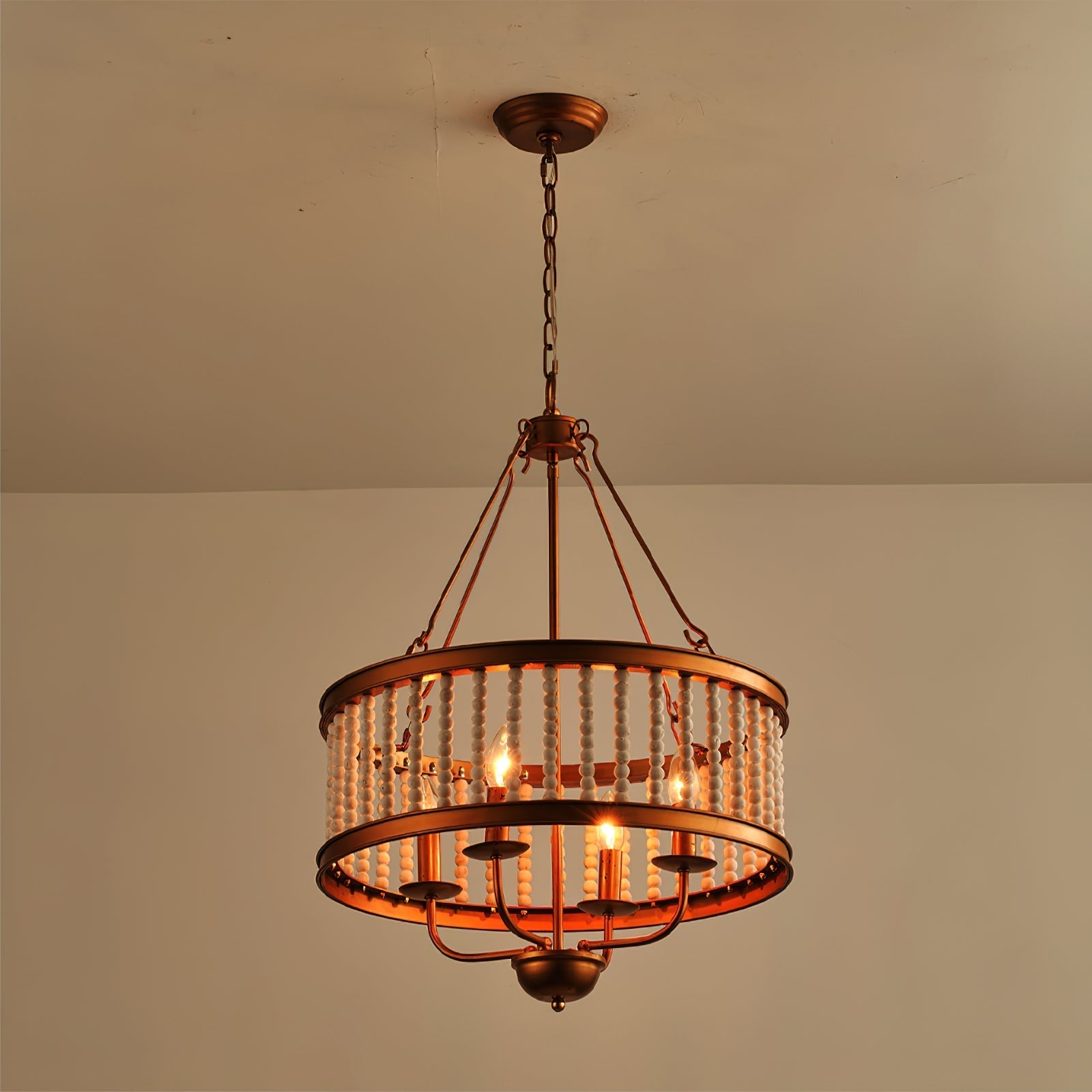 Freyza | Ivsileth Beaded Wooden Wood Chandelier – Dining Room Living Room