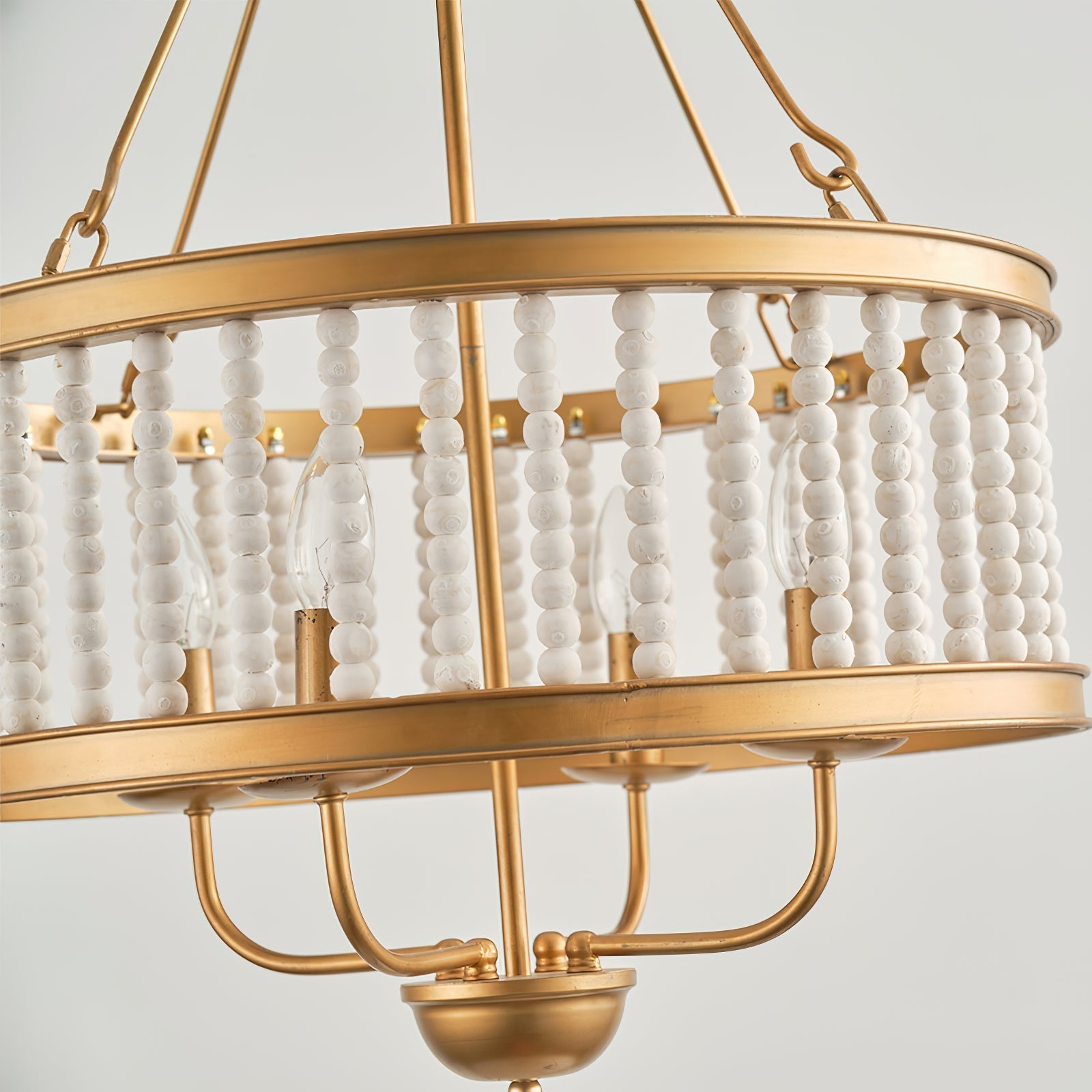 Freyza | Ivsileth Beaded Wooden Wood Chandelier – Dining Room Living Room