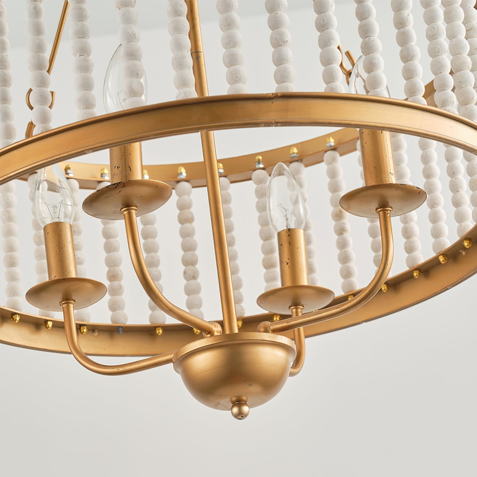 Freyza | Ivsileth Beaded Wooden Wood Chandelier – Dining Room Living Room