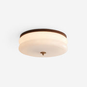 Freyza | Plafonnier en verre double épaisseur et bois – Minimaliste pour chambre, couloir et cuisine