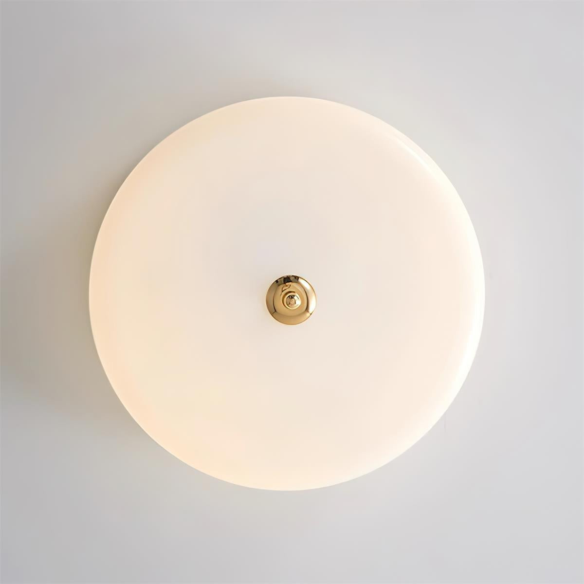 Freyza | Plafonnier en verre double épaisseur et bois – Minimaliste pour chambre, couloir et cuisine