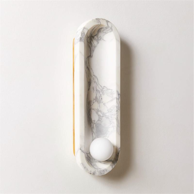 Freyza | Alsolarae Marble Glass Glass Marble Wall Light – Bedroom Hallway