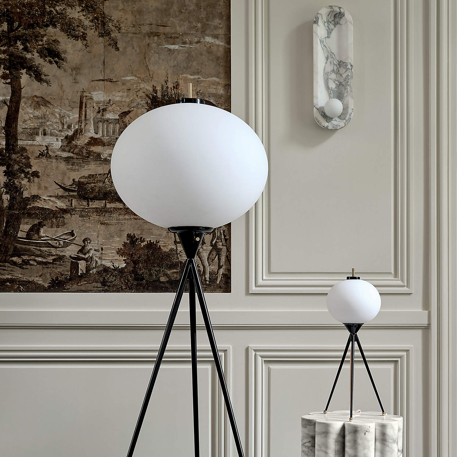 Freyza | Alsolarae Marble Glass Glass Marble Wall Light – Bedroom Hallway