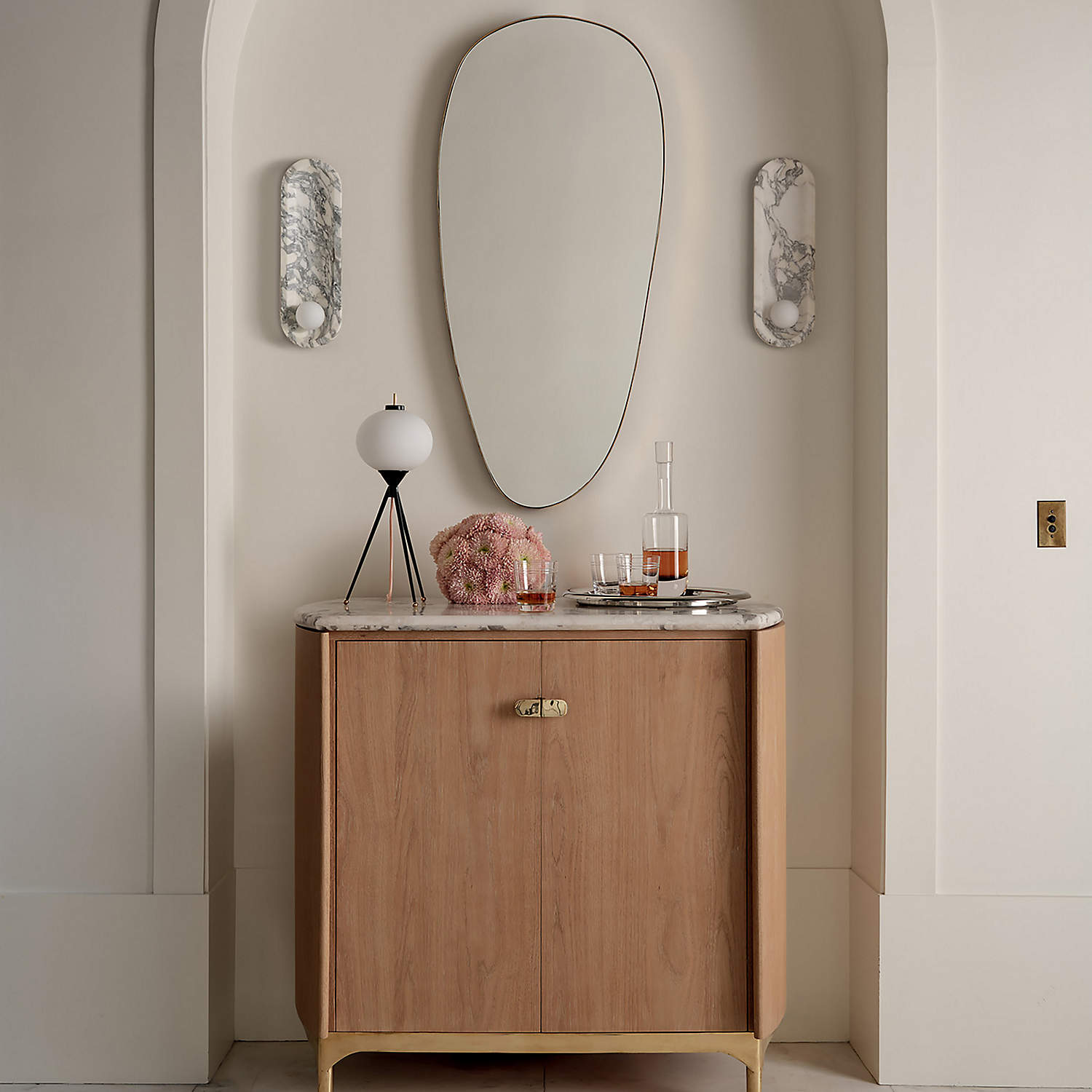 Freyza | Alsolarae Marble Glass Glass Marble Wall Light – Bedroom Hallway