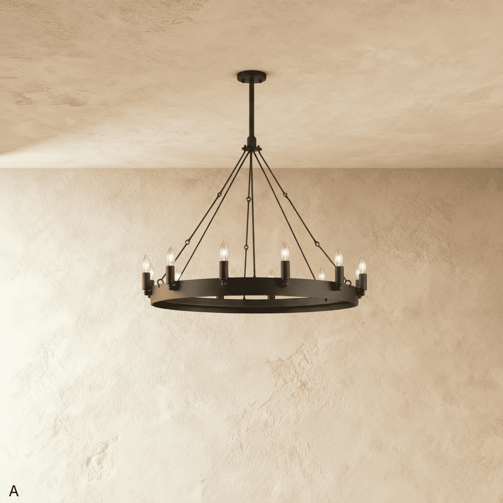 Freyza - RusticIron | Stylish Vintage Black Chandelier Light Fixture