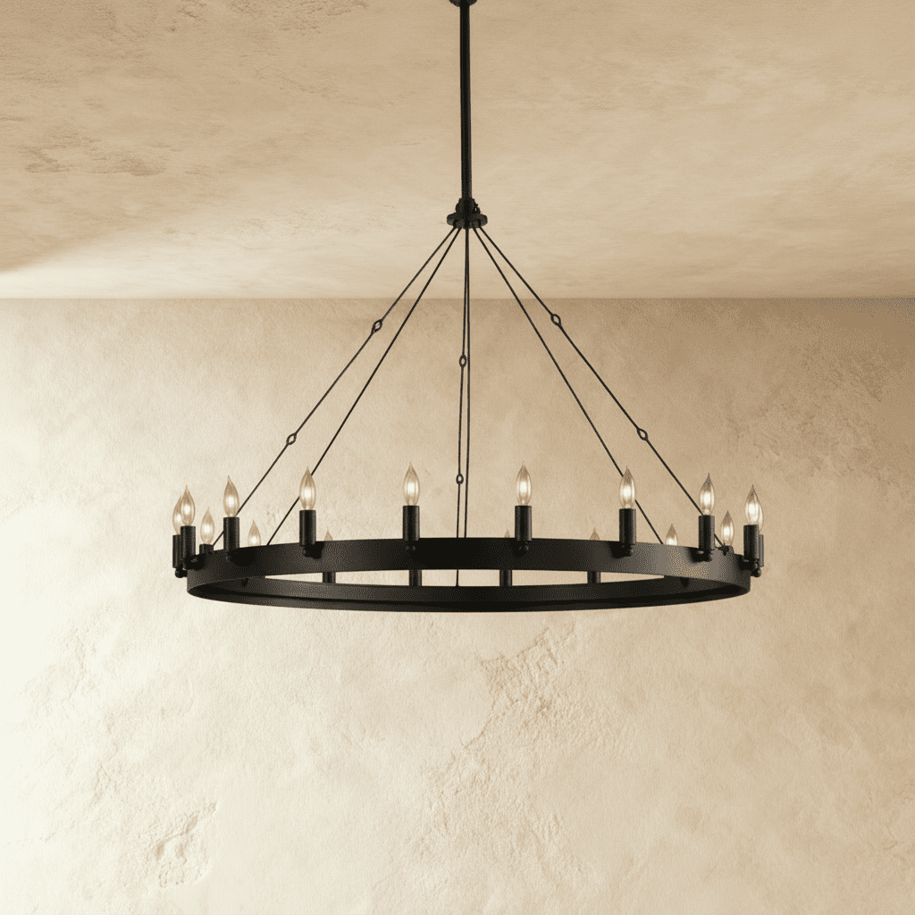 Freyza - RusticIron | Stylish Vintage Black Chandelier Light Fixture
