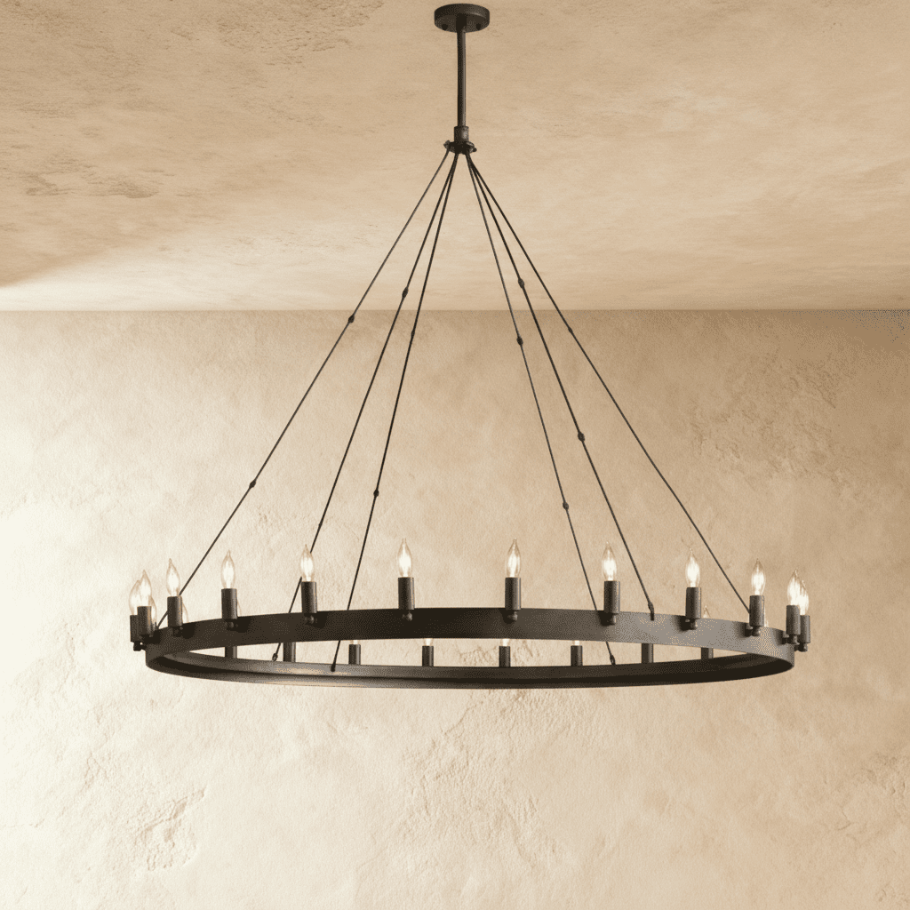 Freyza - RusticIron | Stylish Vintage Black Chandelier Light Fixture
