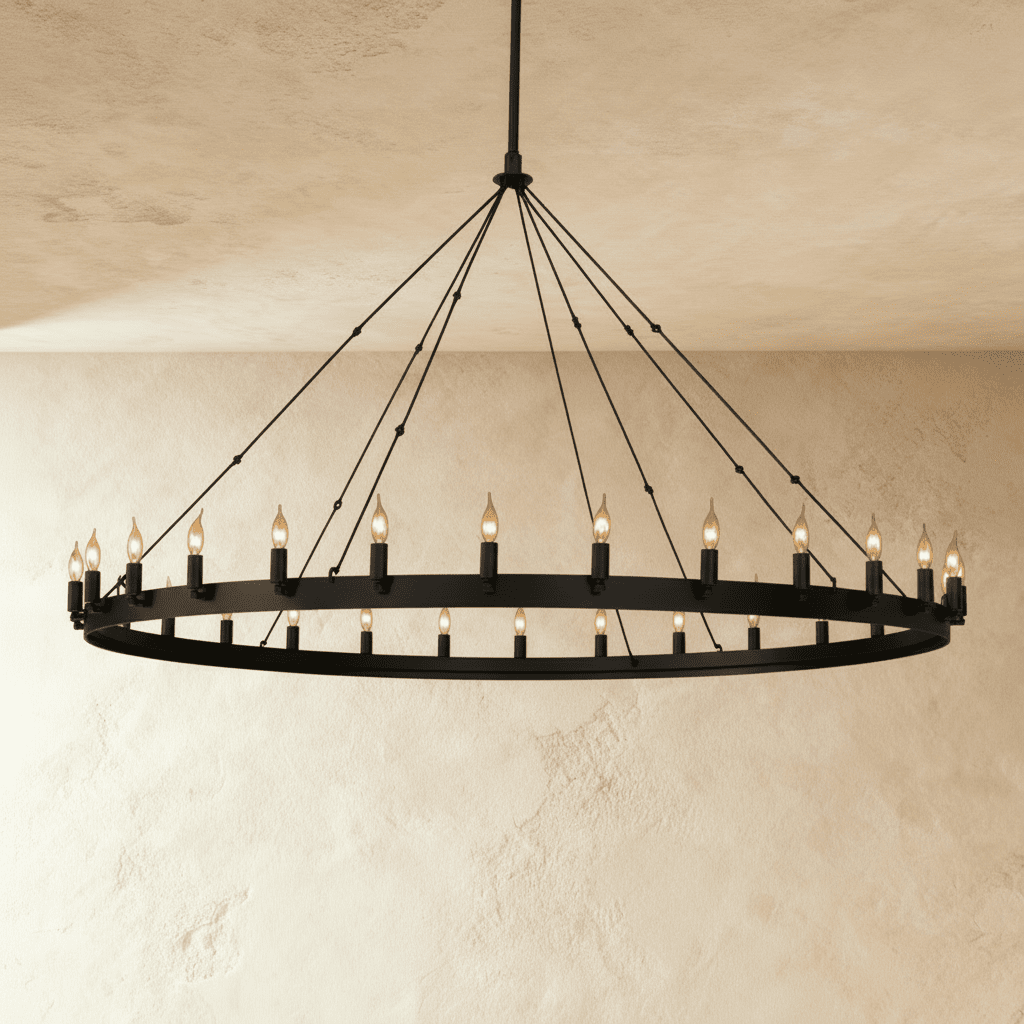 Freyza - RusticIron | Stylish Vintage Black Chandelier Light Fixture