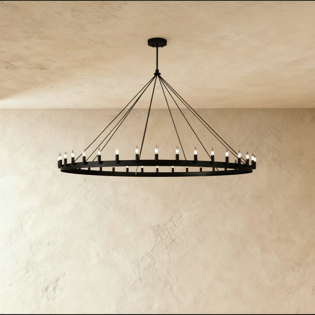 Freyza - RusticIron | Stylish Vintage Black Chandelier Light Fixture