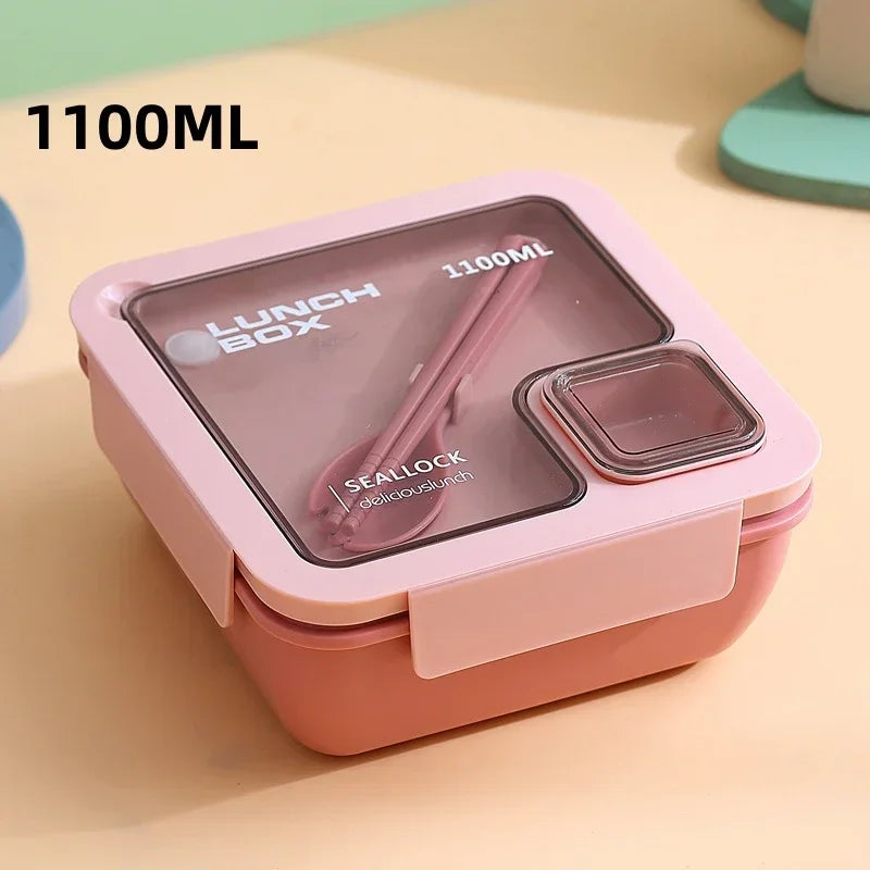 Bento Box 29 or 37 oz | Leak Proof Lunch Box with Cutlery, Microwave Safe