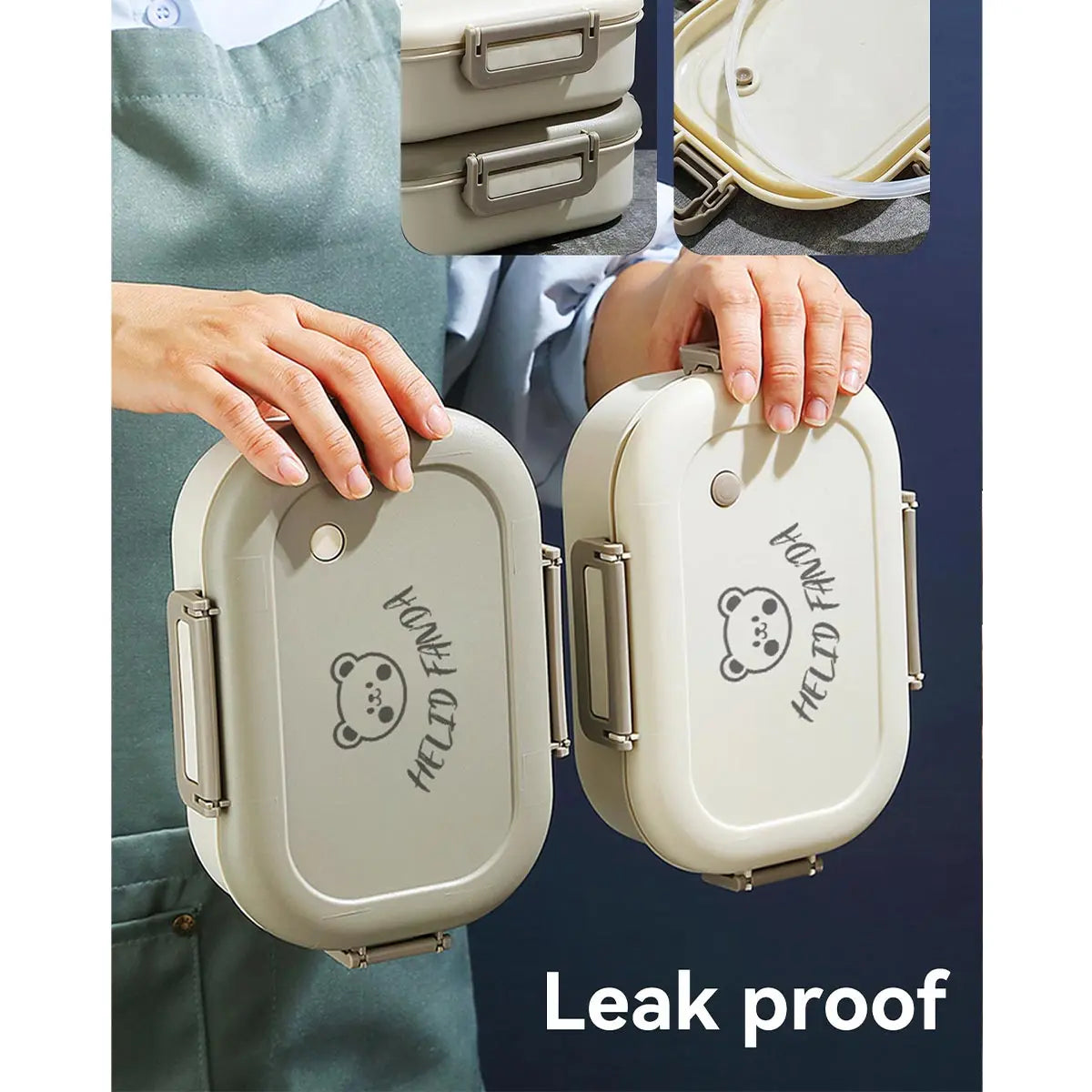 Boîte à bento de 27 oz, 3 compartiments | Boîte à repas étanche, compatible avec le micro-ondes