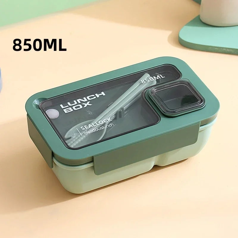 Bento Box 29 or 37 oz | Leak Proof Lunch Box with Cutlery, Microwave Safe