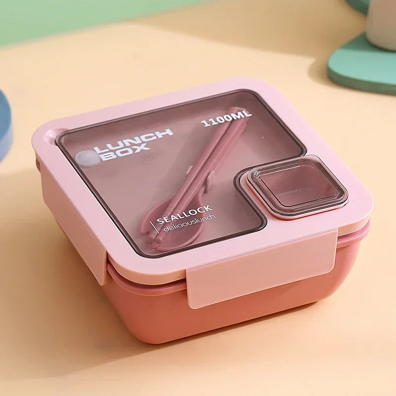 Bento Box 29 or 37 oz | Leak Proof Lunch Box with Cutlery, Microwave Safe