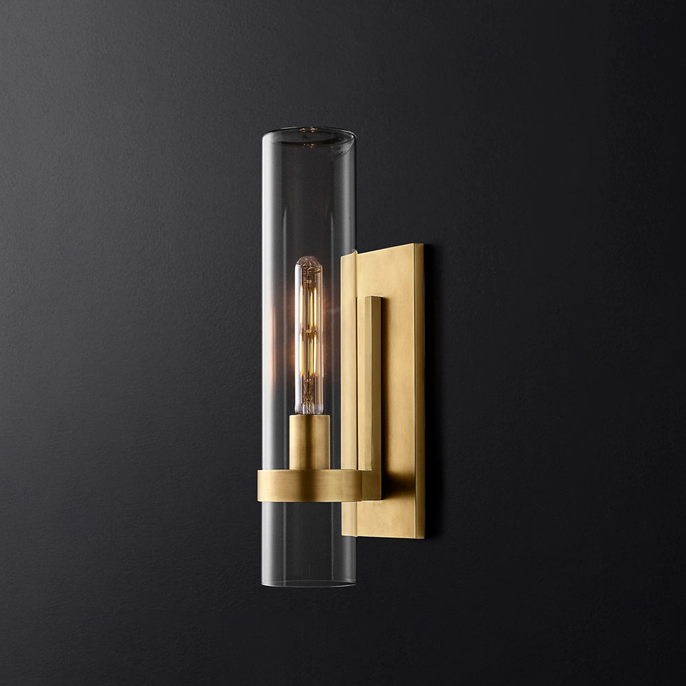 Freyza | Applique murale d’intérieur moderne en verre cylindrique Enya – Chambre et salon