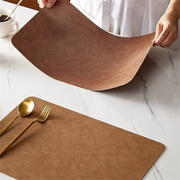 Sets de table en similicuir, lot de 4 ou 6 | réversibles et résistants à la chaleur, 17,5 po