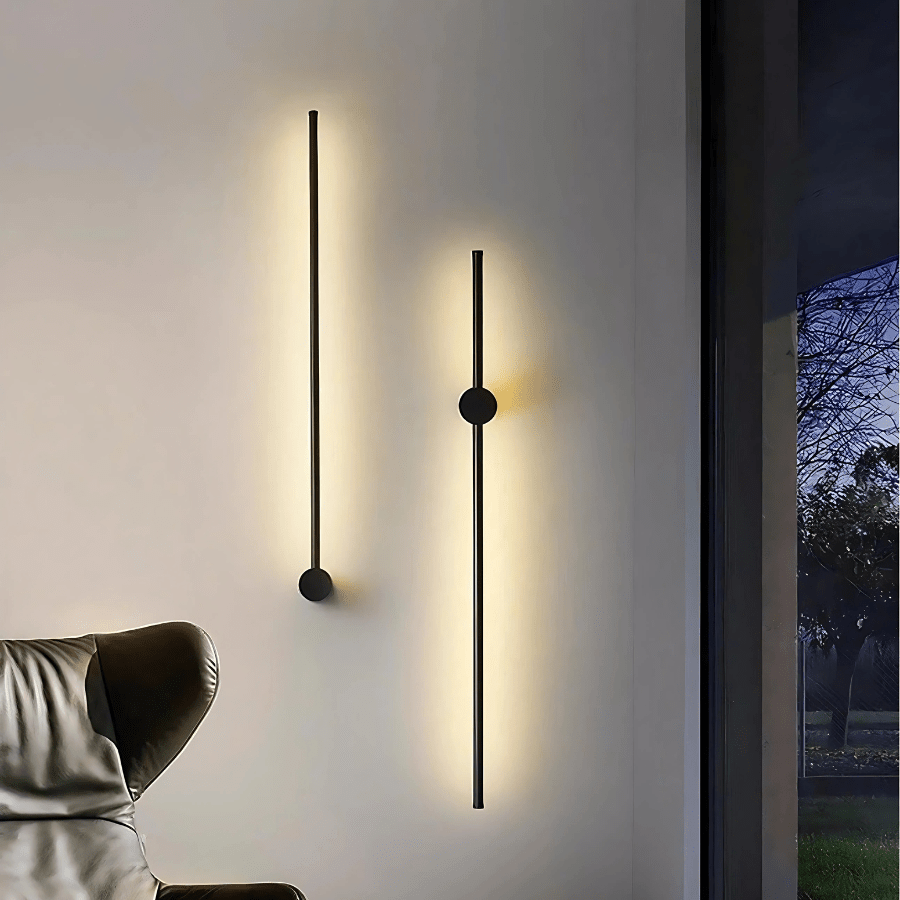 SaberStone | Stylish Black Satin Modern Wall Sconce Light Fixture 8