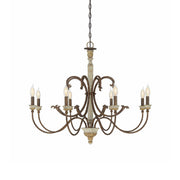 Freyza | Evareth Vintage Industrial Wood Chandelier – Industrial Dining Room Living Room