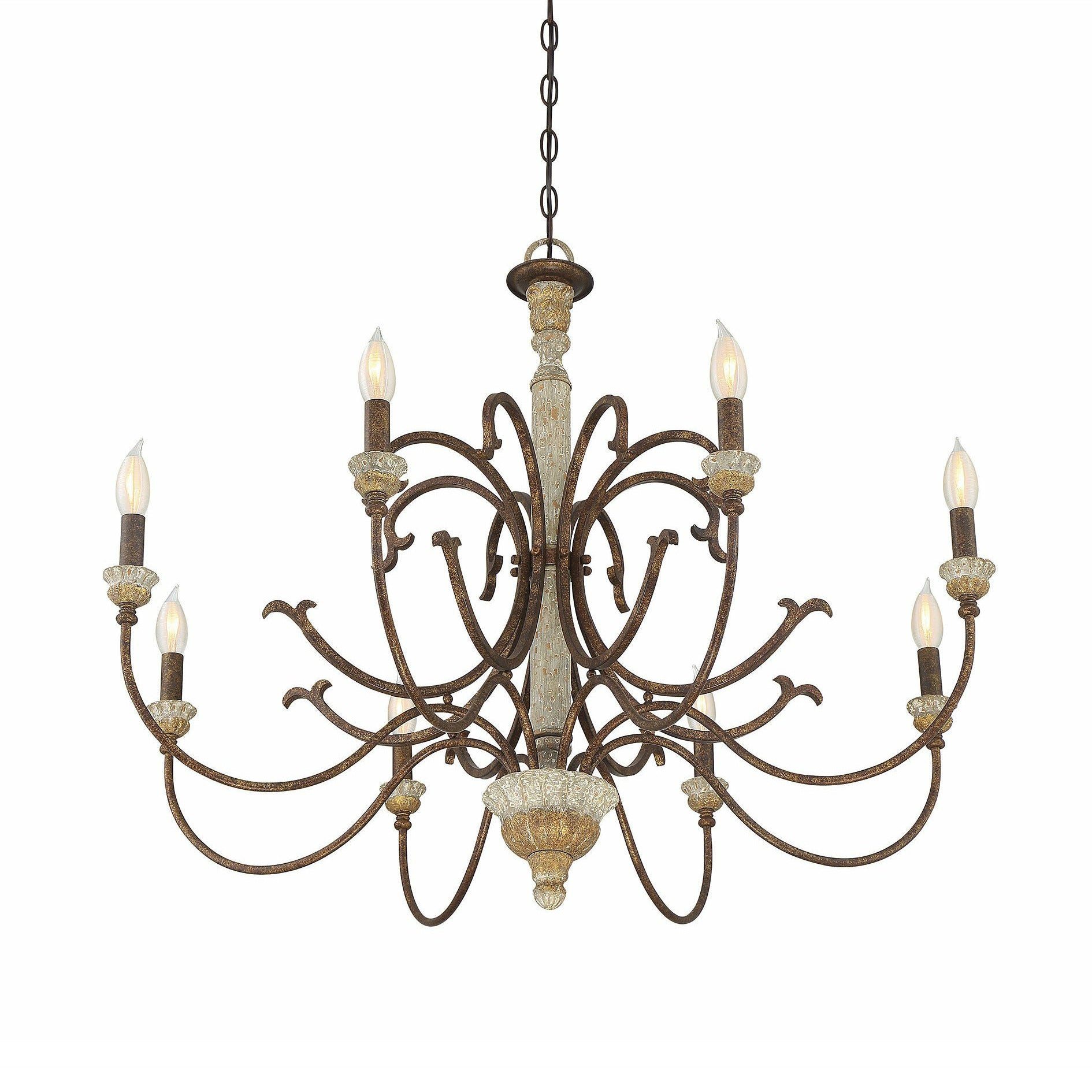 Freyza | Evareth Vintage Industrial Wood Chandelier – Industrial Dining Room Living Room