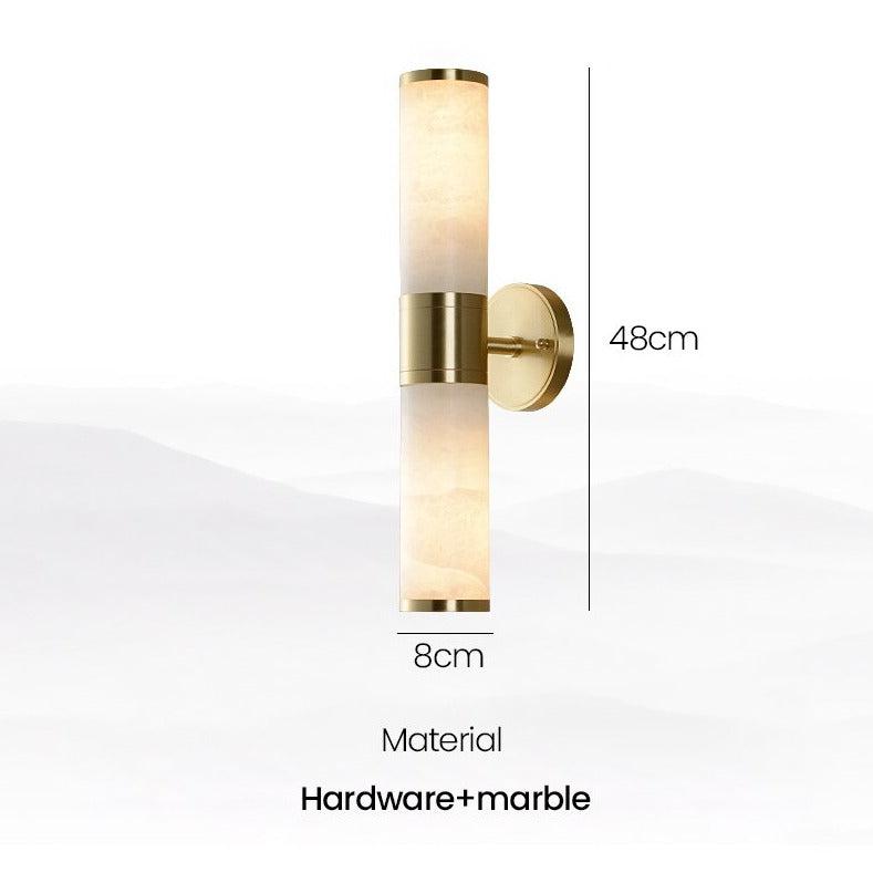 SageStone | Elegant Brass and Stone Wall Sconce Light Fixture 3