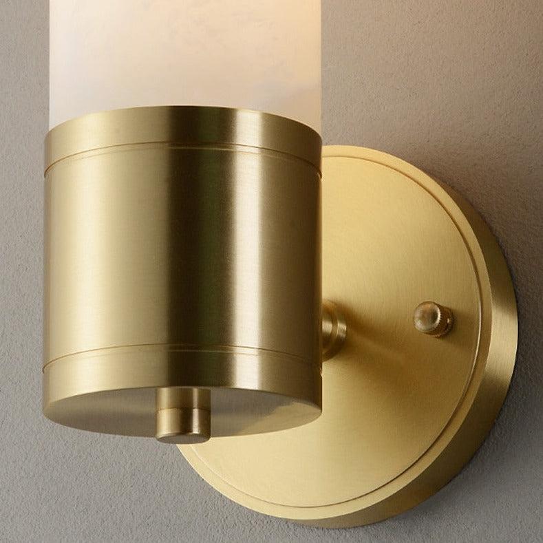 SageStone | Elegant Brass and Stone Wall Sconce Light Fixture 4